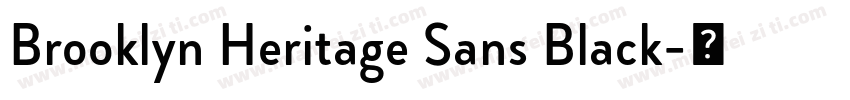 Brooklyn Heritage Sans Black字体转换